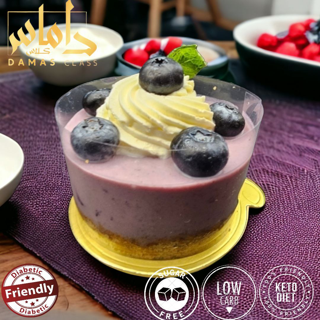 piece 1 of blueberry keto diet cheesecake