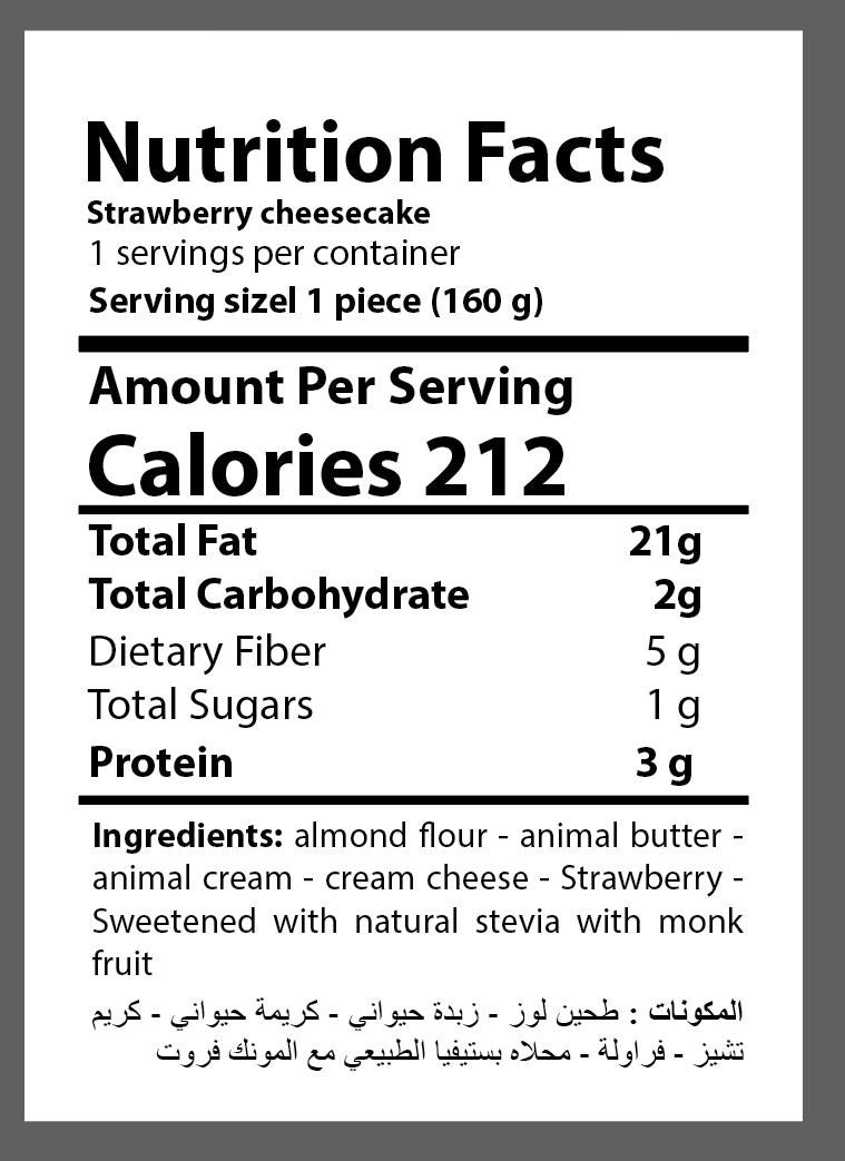 Cheesecake with strawberry keto diet